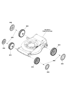Wheels Group (881341) Diagram and Parts List for 881731-00-CE19550FC 2012 Briggs and Stratton Lawn Mower